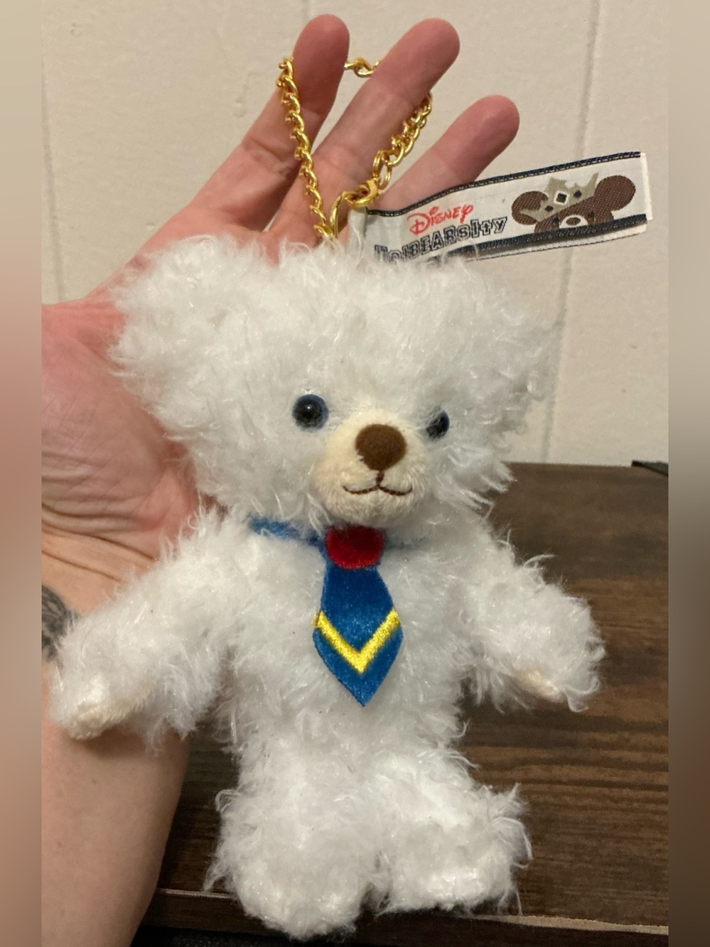 Rare Donald Duck Vintage Disney Store Japan UniBEARsity Whip plush keychain Toy